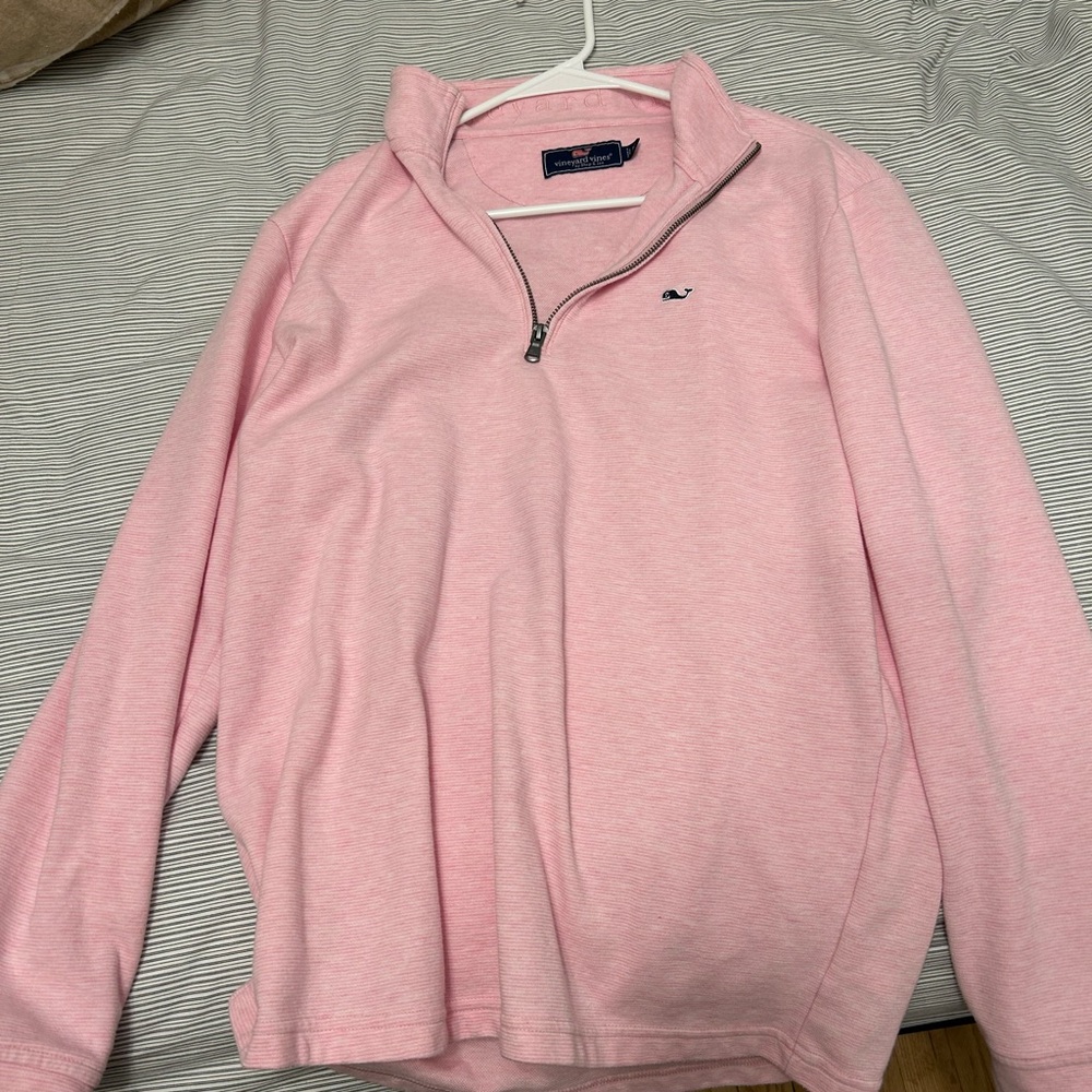 Vineyard Vines Light Pink Half-Zip Sweater